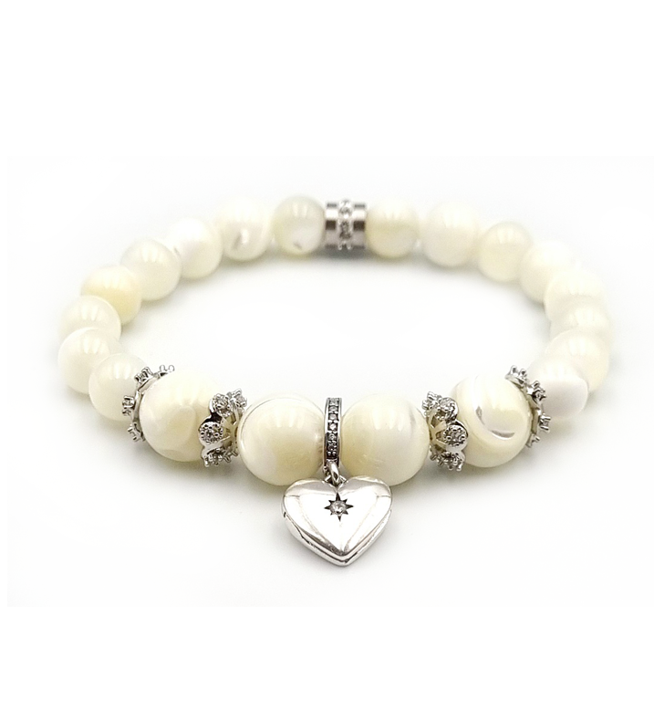 MAGic Armband “Mother of Pearls- silver V”