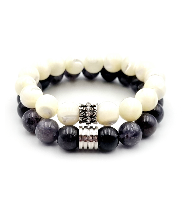 MAGic Armband "Mr. & Mrs. Iridescent Silver Bond”